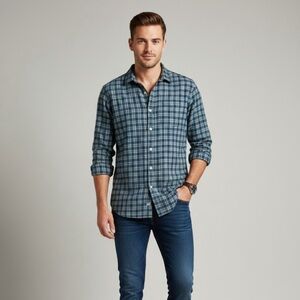 Scotch & Soda Men’s Plaid Button-Down | Size Medium